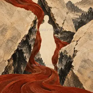 An Outline in Stone · Illustration AI Image