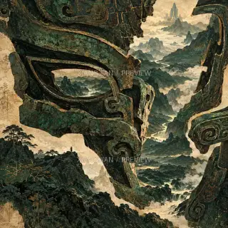 Stream Through the Pattern · Illustration AI Image