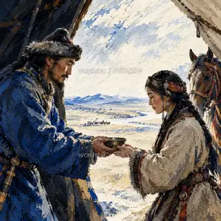 A Cup for the Guest · Illustration Image