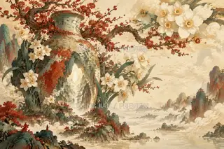 Spring in a Vase · Illustration AI Image