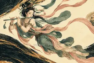 Turning with the Flute · Illustration Image