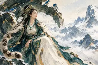Mountain Gate after Snow · Illustration Image