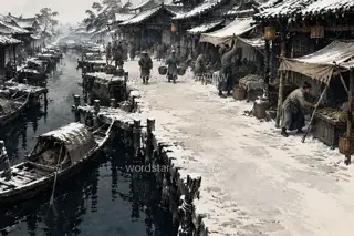 The Snow Market Opens Slowly · Illustration Image