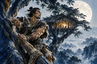 The First Safe Night · Illustration Image