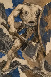 Taking the Axe · Paper Art AI Image