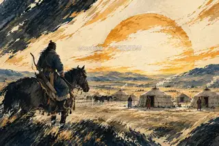 Felt Doors at Sunrise · Illustration Image
