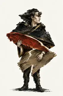 Mountain Folding Walker, Offset Layers Mountain Spirit, Chibi Avatar · Illustration Image