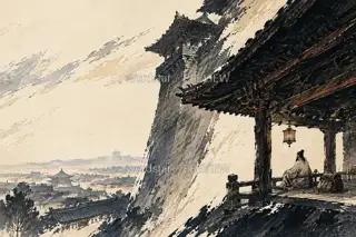 A Pavilion by the Wall · Illustration Image