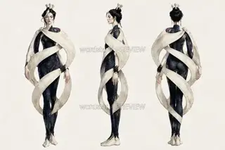 Night-Mending Weaver · Star Bone Woven Garment · Three-View · Illustration Image