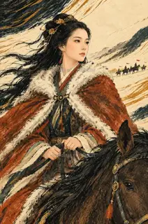 Gathering the Reins in the Wind · Illustration Image
