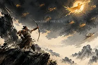Nine Suns Descending · Illustration Image