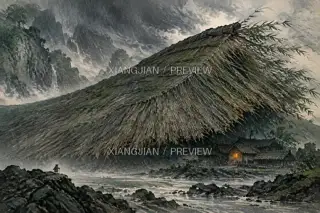 Du Fu · Rain at the Thatched Cottage