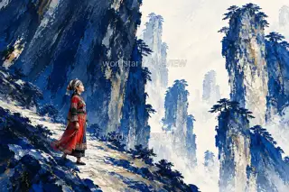Alone in the Stone Forest · Illustration Image