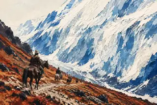 Path below the Glacier · Illustration Image