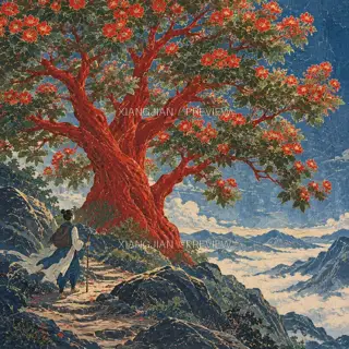 The Flowering Crown · Illustration AI Image