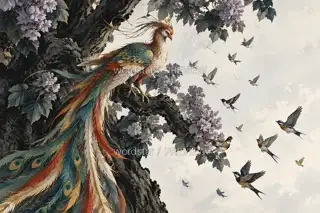 A Hundred Birds Gather · Illustration Image