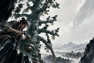 The Sacred Tree in Space · Illustration Image