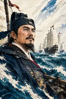Zheng He Looks Seaward · Illustration Image