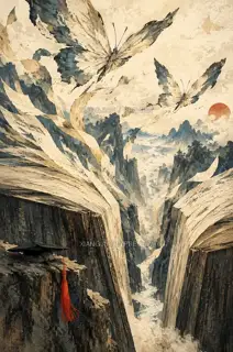 Two Butterflies from a Book