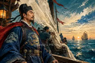 Lamps Lighting the Returning Sails · Illustration Image