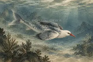 White Head Underwater · Illustration AI Image