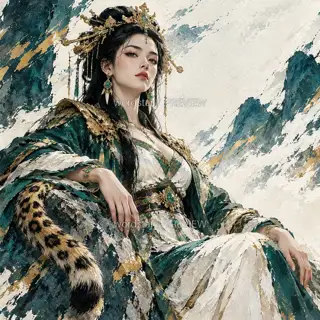 Leopard Tail in the Wind · Illustration Image