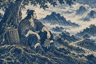 Rest Beneath a Tree · Illustration AI Image