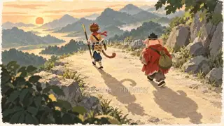 Stories on the Mountain Path 319 · Paper Art AI Image