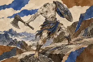 Turning Back · Paper Art AI Image