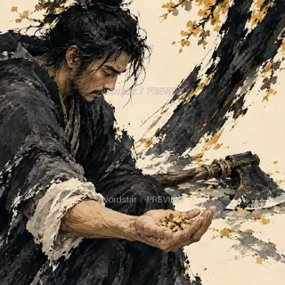 Sawdust in the Hand · Illustration Image