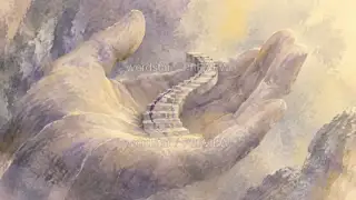 A bridge growing from the palm · Illustration Image