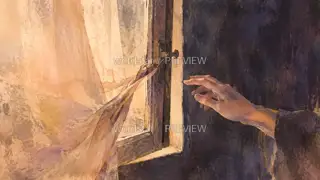 The Window Shut by Wind · Illustration Image