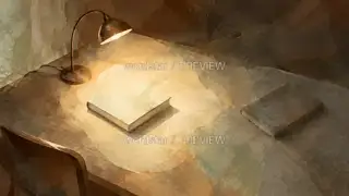 A desk lamp lighting both sides · Illustration Image