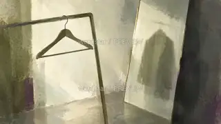 The clothes rack in the mirror · Illustration Image