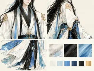 Yuexi Wanderer · original promotional page character · form and material · Illustration Image