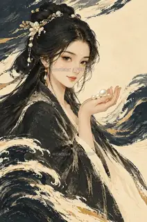 A Smile Above the Pearls · Illustration Image