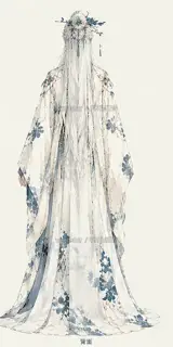 Snow Porcelain Dream Watching Promo Page Original Character Back · Illustration Image