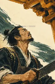 Looking Up Under the Eaves · Illustration Image