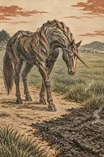 Near the Ash · Printmaking AI Image