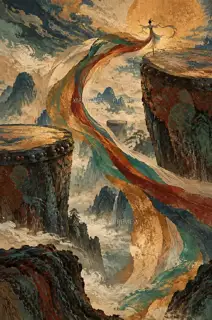 Cascading Sleeves · Illustration AI Image