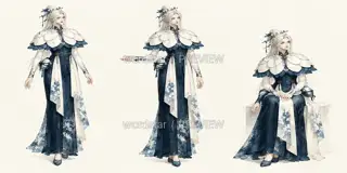 Snow Porcelain Dream Gazing · Listening to Snow Hidden Sound · Conduct · Illustration Image